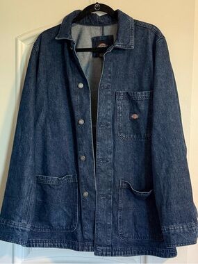 Dickies Men's Dark Blue Denim Shirt Jacket